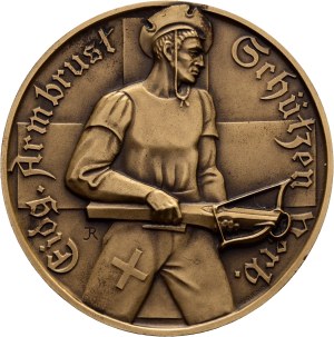 Switzerland - Bronze medal 1899 - Swiss Crossbow Shooting Association, Medal of Merit - Switzerland, Swiss Shooting Medal
