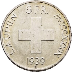 Switzerland - Silver coin 5 Francs 1939 - Laupen - Switzerland, 5 Francs