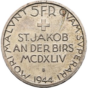Schweiz - Silbermünze 5 Franken 1944 - St. Jakob - Switzerland, 5 Francs
