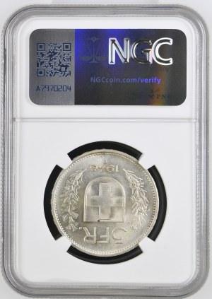 Switzerland - Silver coin 5 Francs 1948 - NGC MS 63 - Switzerland, 5 Francs