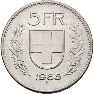 Schweiz - Silbermünze 5 Franken 1965 - Switzerland, 5 Francs