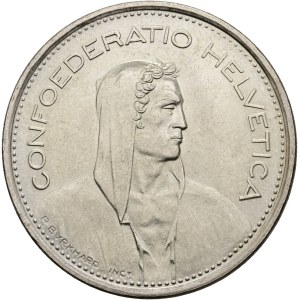 Schweiz - Silbermünze 5 Franken 1966 - Switzerland, 5 Francs