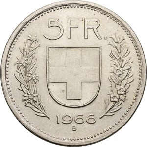 Switzerland - Silver coin 5 Francs 1966 - Switzerland, 5 Francs