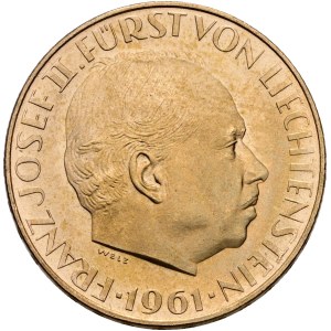Liechtenstein - Goldmünze 25 Franken 1961 - Franz Josef II Fürst von Liechtenstein