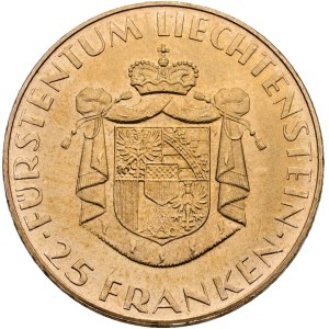 Liechtenstein - Goldmünze 25 Franken 1961 - Franz Josef II Fürst von Liechtenstein