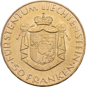 Liechtenstein - Goldmünze 50 Franken 1961 - Franz Josef II Fürst von Liechtenstein