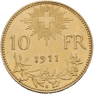 Schweiz - Goldmünze 10 Franken 1911 - Vreneli - nur 100'000 Exemplare - Switzerland, 10 Francs