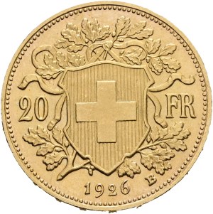 Switzerland - Gold coin 20 Francs 1926 - Vreneli - only 50'000 pieces - Switzerland, 20 Francs