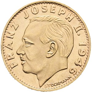 Liechtenstein - Goldmünze 10 Franken 1946 - Franz Josef II