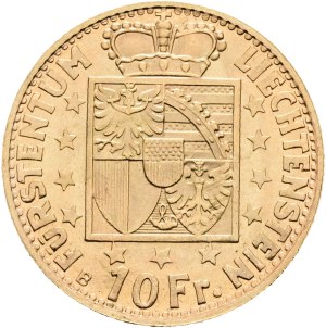 Liechtenstein - Gold coin 10 francs 1946 - Franz Josef II