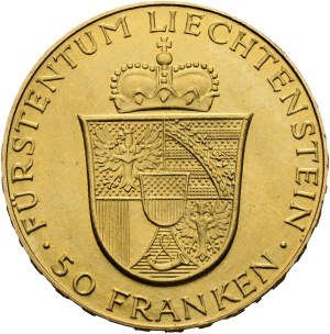 Liechtenstein - Gold coin 50 francs 1956 - Franz Josef II and Gina von Liechtenstein