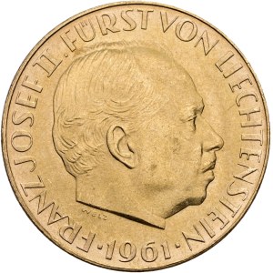 Liechtenstein - Goldmünze 50 Franken 1961 - Franz Josef II Fürst von Liechtenstein
