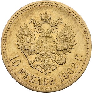 Russland / Russisches Kaiserreich - Goldmünze 10 Rubel 1902 AP - St. Petersburg, Zar Nikolaus II (1894-1917) - Russia, 5 Roubles