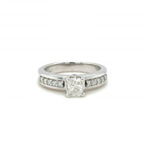 14K WHITE GOLD RING - 6.24 GR WITH DIAMONDS - DH-R306