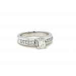 14K WHITE GOLD RING - 6.24 GR WITH DIAMONDS - DH-R306