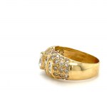 18K YELLOW GOLD RING - 7.76 GR WITH DIAMONDS - DH-R645