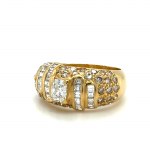 18K YELLOW GOLD RING - 7.76 GR WITH DIAMONDS - DH-R645