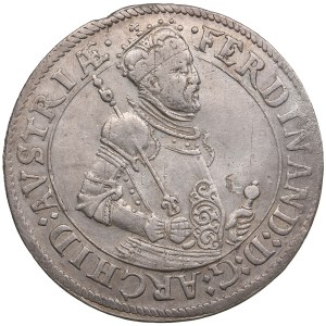Autriche, Saint Empire romain germanique, Comté du Tyrol (Hall) 1 Thaler ND (1577-95) - Ferdinand II en tant qu'archiduc (1564-1595)
