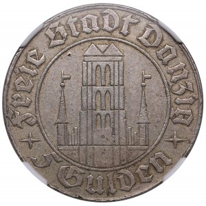 Ville libre de Dantzig (Monnaie de Berlin) 5 Gulden 1932 - Marienkirche - NGC AU DETAILS