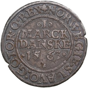 Danemark (Copenhague) 1 Mark Dansk 1563 - Frederik II (1559-1588)