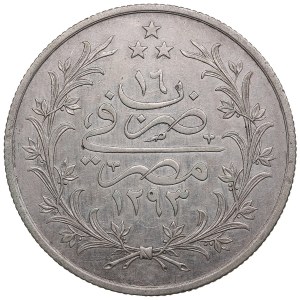 Empire ottoman, Eyalet d'Égypte (Monnaie de Berlin) AR 20 Qirsh RY 16 (1891) - Abdul Hamid II (1293-1327 H / 1876-1909 J.-C.)