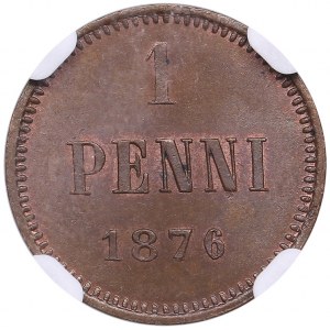 Finlande (Russie) 1 penni 1876 - Alexandre II (1855-1881) - NGC MS 65 BN