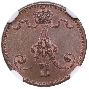 Finlande (Russie) 1 penni 1876 - Alexandre II (1855-1881) - NGC MS 65 BN