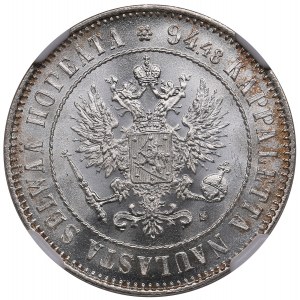 Finland (Russia) 1 Markka 1915 S - Nicholas II (1894-1917) - NGC MS 66