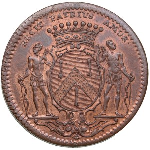 France (Dijon) Copper Commemorative Token 1733 - Jean-Pierre Burteur, Mayor of Dijon