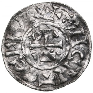 États allemands, Duché de Bavière (Regensburg) AR Denar - Heinrich IV (1002-1009)