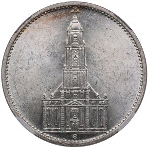 Allemagne, Troisième Reich (Karlsruhe) 5 Reichsmark 1934 - Église de la garnison de Potsdam - NGC MS 62