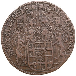 Pays-Bas espagnols, Duché de Brabant (Bruxelles) Jeton de cuivre 1663 - Philippe IV (1621-1665)