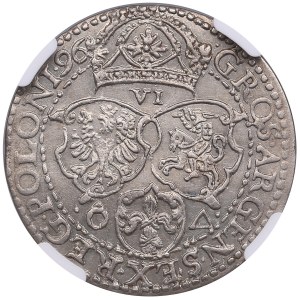 République polonaise-lituanienne (Malbork) AR 6 Groszy (Szóstak) 1596 - Sigismond III Vasa (1587-1632) - NGC AU 58