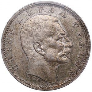 Serbie 1 Dinar 1912 - Prooflike - Petar I (1903-1918) - PCGS AU58