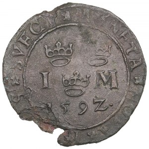 Suède (Stockholm) 1 Marque 1592 - Johan III (1568-1592)