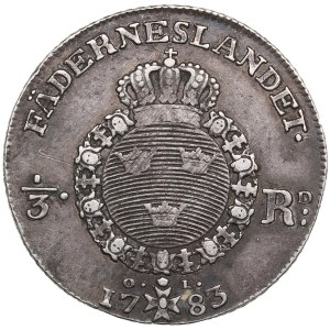 Suède (Stockholm) 1/3 Riksdaler 1783 - Gustav III (1771-1792)