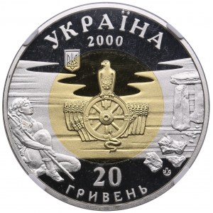 Ukraine (Kyiv) 20 Hryven 2000 - Paléolithique - NGC PF 69 ULTRA CAMEO