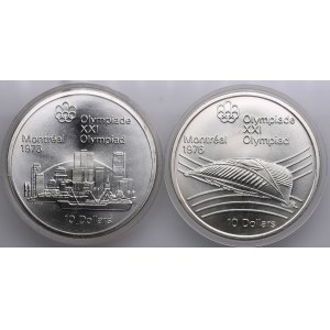 Canada (Ottawa) 10 Dollars 1973, 1976 - Elizabeth II (1952-2022) - Jeux Olympiques de Montréal (2)