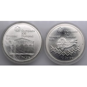 Canada (Ottawa) 10 Dollars 1974, 1975 - Elizabeth II (1952-2022) - Jeux Olympiques de Montréal (2)