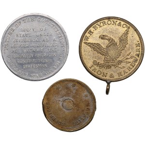 Group of USA Tokens & Medal (3)