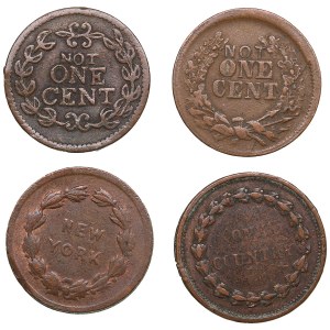 Groupe de jetons patriotiques de la guerre de Sécession 1863 (4)