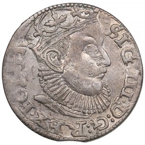 Ville de Riga sous domination polonaise, AR 3 Groszy (Trojak) 1589 - Sigismond III Vasa (1587-1632)