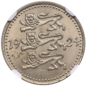 Estonie 1 Mark 1924 - NGC MS 63