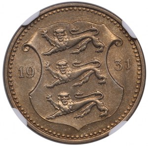 Estonie 10 Senti 1931 - NGC MS 62