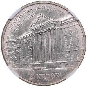 Estonie 2 Krooni 1932 - Université de Tartu - NGC MS 62