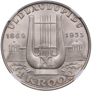 Estonia 1 Kroon 1933 - Song Festival - NGC MS 62