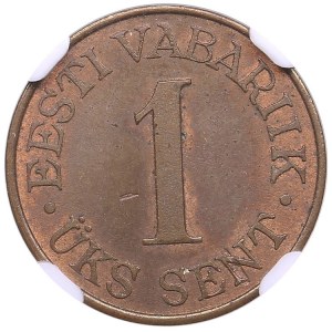 Estonia 1 Sent 1939 - NGC MS 63 BN