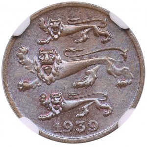 Estonie 1 Sent 1939 - NGC MS 64 BN