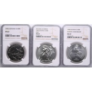 Estonia 100 Krooni 1992, 1996, 1998 (3)
