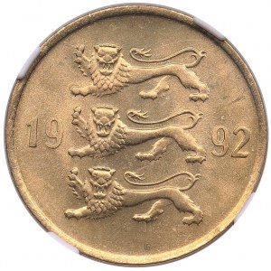Estonie 20 Senti 1992 - NGC MS 66